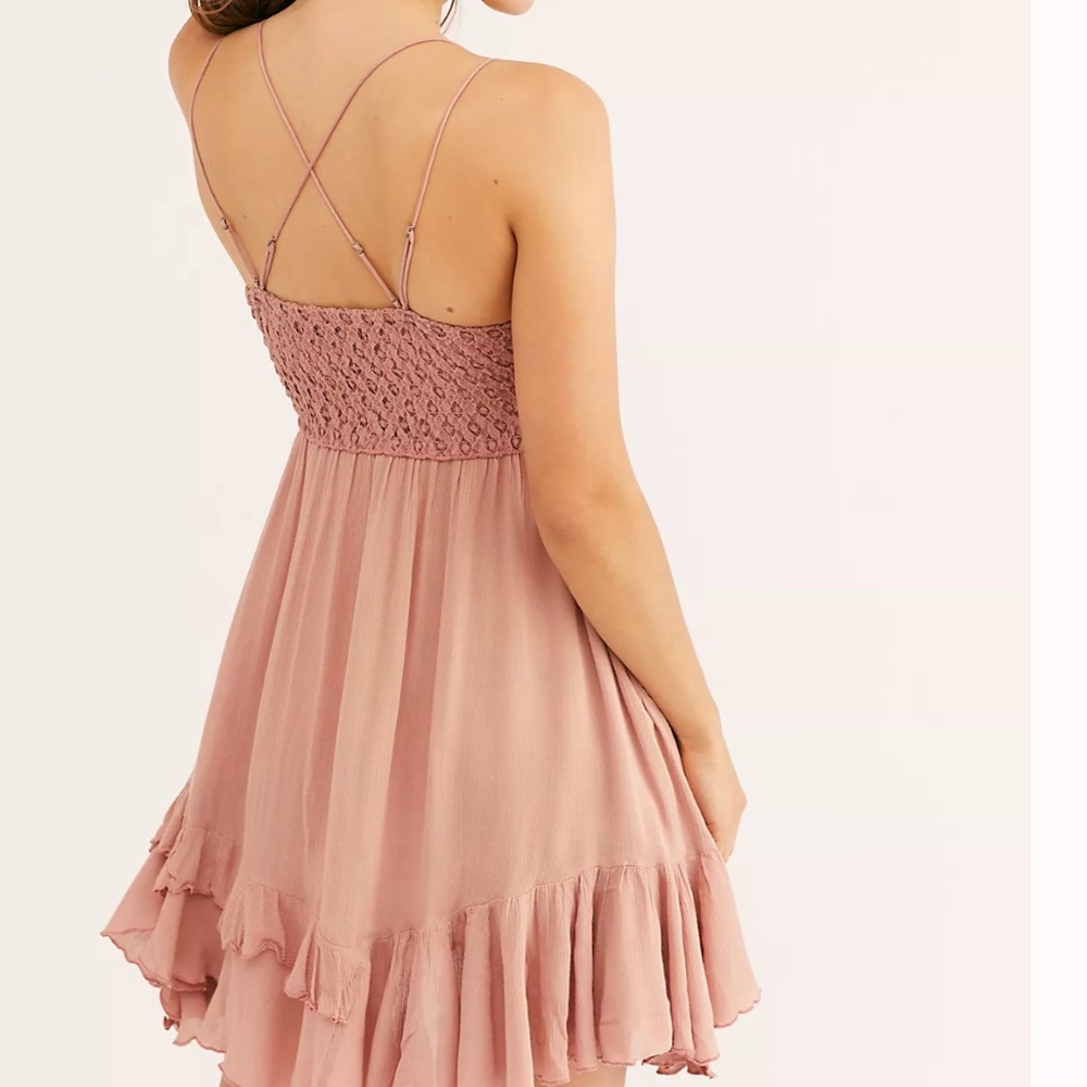 Free People Adella Slip Rose - Picture 3 of 6